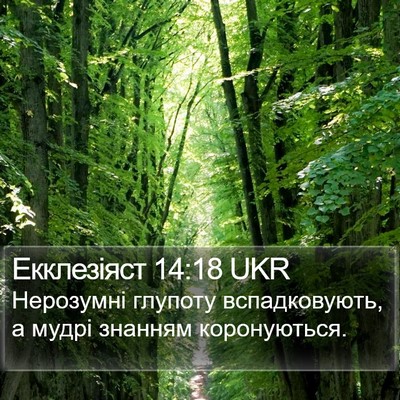 Екклезіяст 14:18 UKR Bible Verse Image