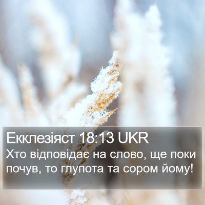 Екклезіяст 18:13 UKR Bible Verse Image
