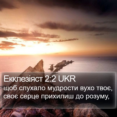 Екклезіяст 2:2 UKR Bible Verse Image