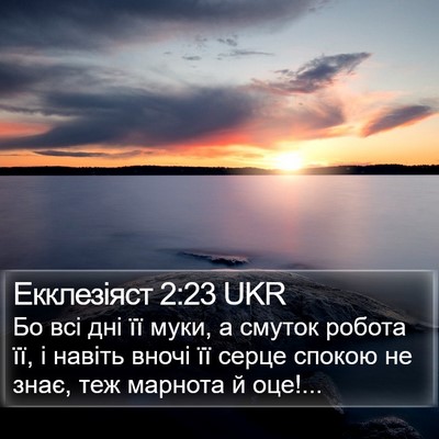 Екклезіяст 2:23 UKR Bible Verse Image