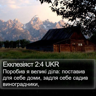 Екклезіяст 2:4 UKR Bible Verse Image