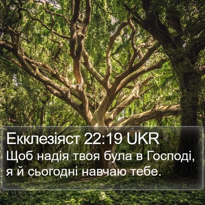 Екклезіяст 22:19 UKR Bible Verse Image