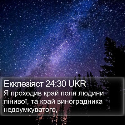 Екклезіяст 24:30 UKR Bible Verse Image