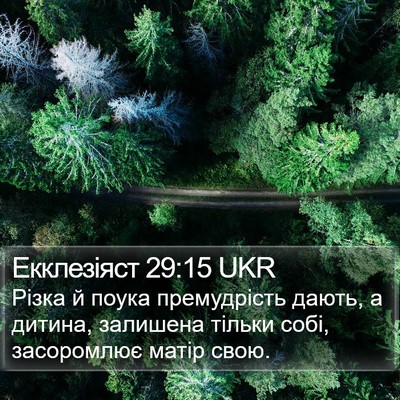 Екклезіяст 29:15 UKR Bible Verse Image
