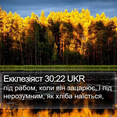 Екклезіяст 30:22 UKR Bible Verse Image