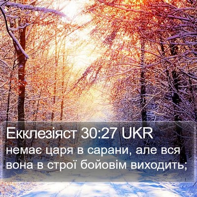Екклезіяст 30:27 UKR Bible Verse Image