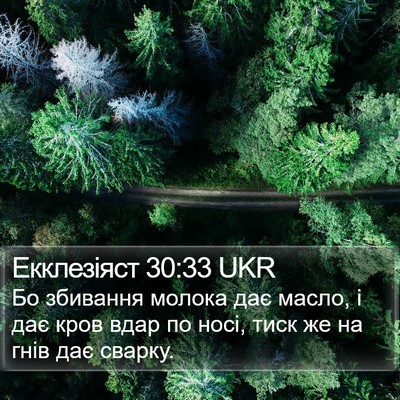 Екклезіяст 30:33 UKR Bible Verse Image