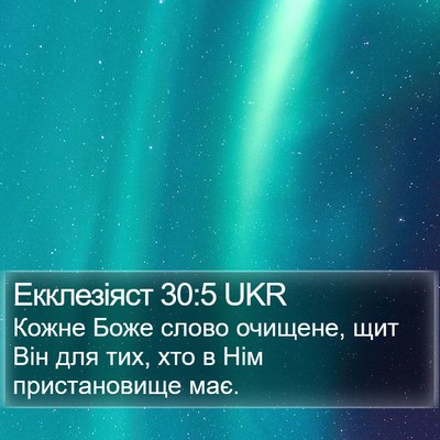 Екклезіяст 30:5 UKR Bible Verse Image