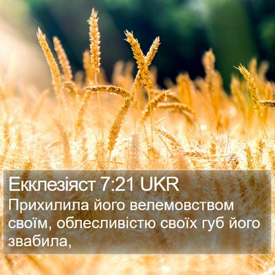 Екклезіяст 7:21 UKR Bible Verse Image