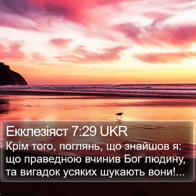 Екклезіяст 7:29 UKR Bible Verse Image
