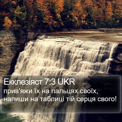 Екклезіяст 7:3 UKR Bible Verse Image
