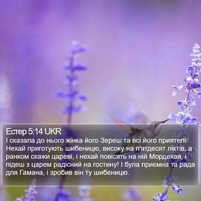 Естер 5:14 UKR Bible Verse Image