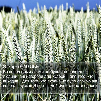 Захарія 8:10 UKR Bible Verse Image