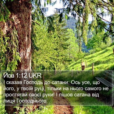 Йов 1:12 UKR Bible Verse Image