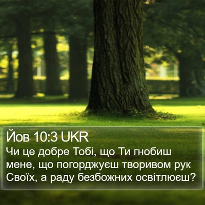 Йов 10:3 UKR Bible Verse Image