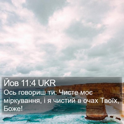 Йов 11:4 UKR Bible Verse Image