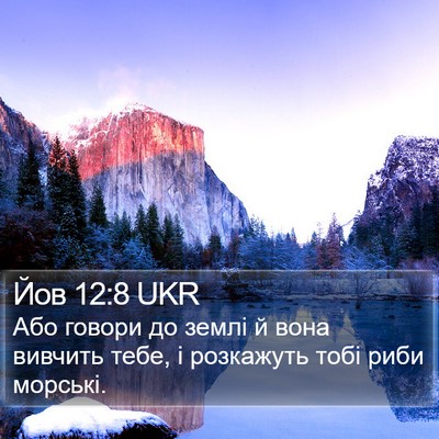 Йов 12:8 UKR Bible Verse Image