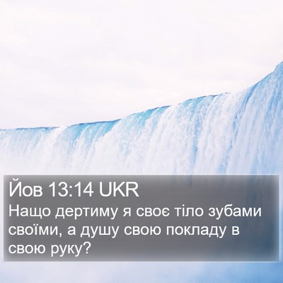 Йов 13:14 UKR Bible Verse Image