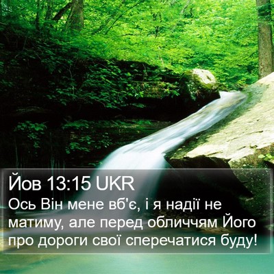 Йов 13:15 UKR Bible Verse Image