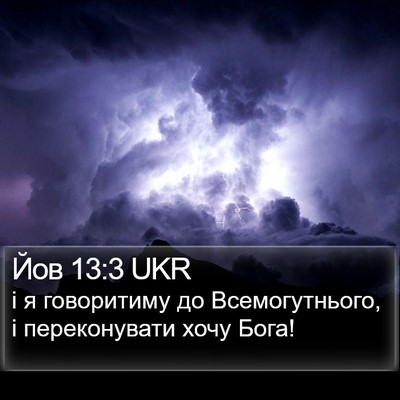 Йов 13:3 UKR Bible Verse Image