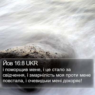 Йов 16:8 UKR Bible Verse Image