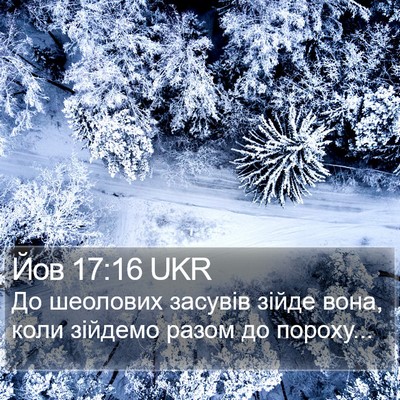 Йов 17:16 UKR Bible Verse Image