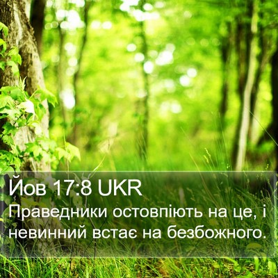 Йов 17:8 UKR Bible Verse Image