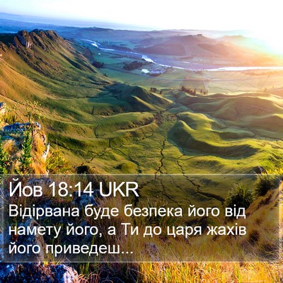 Йов 18:14 UKR Bible Verse Image