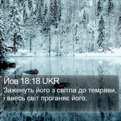 Йов 18:18 UKR Bible Verse Image