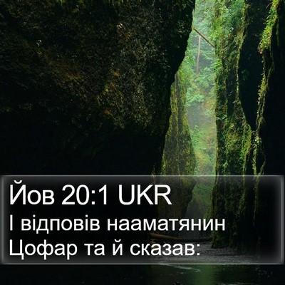 Йов 20:1 UKR Bible Verse Image