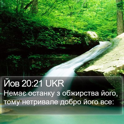 Йов 20:21 UKR Bible Verse Image