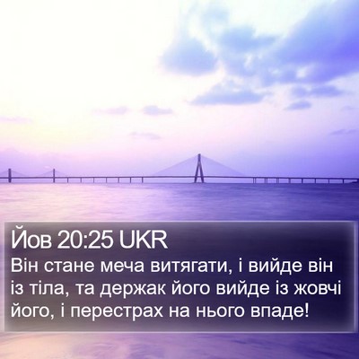 Йов 20:25 UKR Bible Verse Image