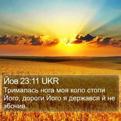 Йов 23:11 UKR Bible Verse Image
