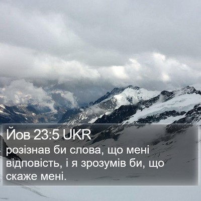 Йов 23:5 UKR Bible Verse Image