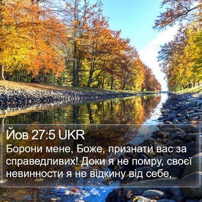 Йов 27:5 UKR Bible Verse Image