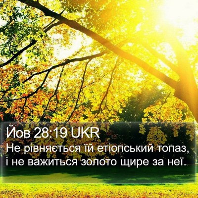 Йов 28:19 UKR Bible Verse Image