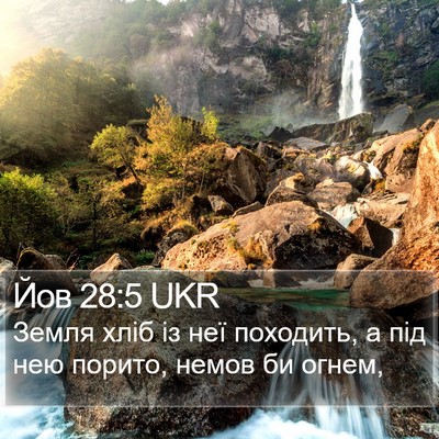 Йов 28:5 UKR Bible Verse Image