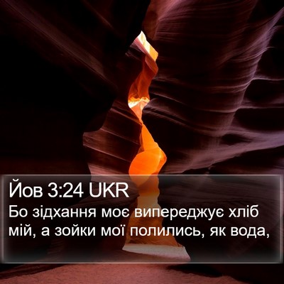 Йов 3:24 UKR Bible Verse Image