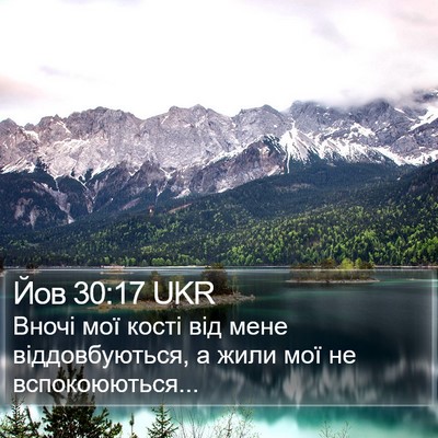 Йов 30:17 UKR Bible Verse Image