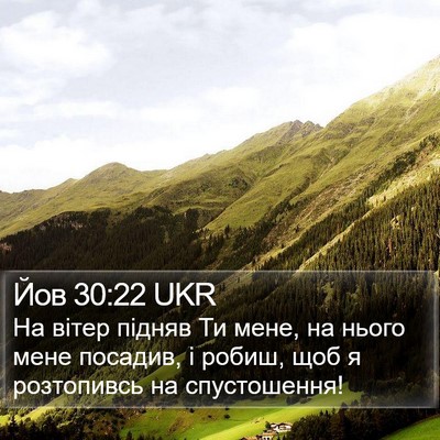 Йов 30:22 UKR Bible Verse Image