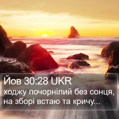 Йов 30:28 UKR Bible Verse Image