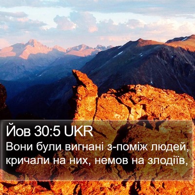 Йов 30:5 UKR Bible Verse Image