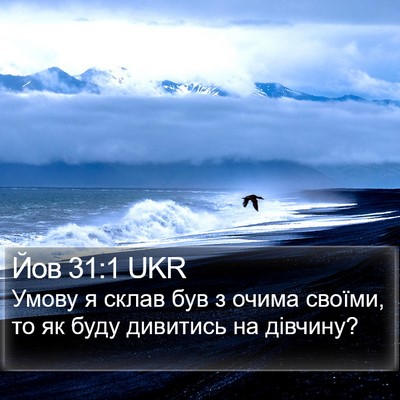 Йов 31:1 UKR Bible Verse Image