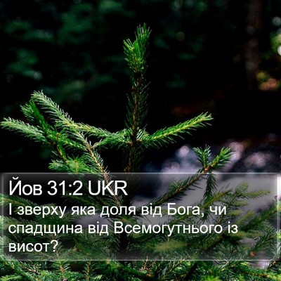 Йов 31:2 UKR Bible Verse Image