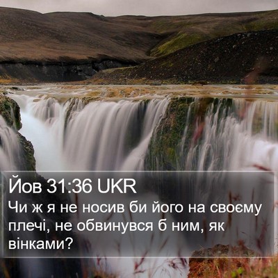 Йов 31:36 UKR Bible Verse Image