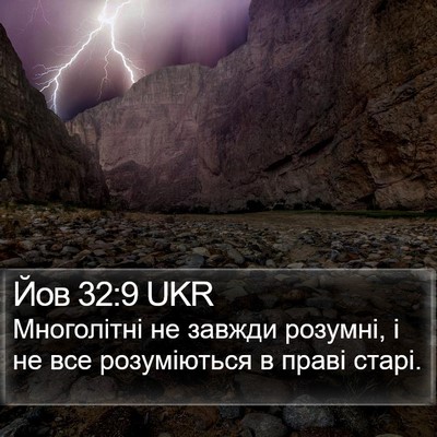Йов 32:9 UKR Bible Verse Image