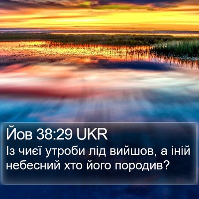 Йов 38:29 UKR Bible Verse Image