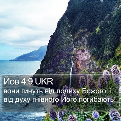 Йов 4:9 UKR Bible Verse Image