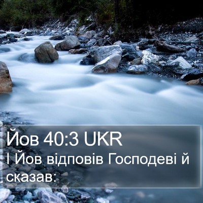 Йов 40:3 UKR Bible Verse Image