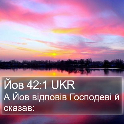 Йов 42:1 UKR Bible Verse Image
